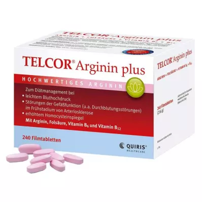 TELCOR Arginin plus filmsko obložene tablete, 240 kapsul