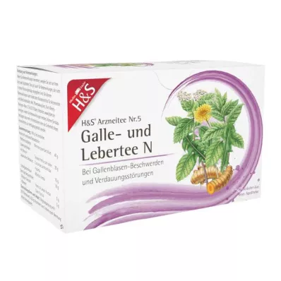 H&amp;S Čaj iz žolča in jeter N filter vrečke, 20X2,0 g