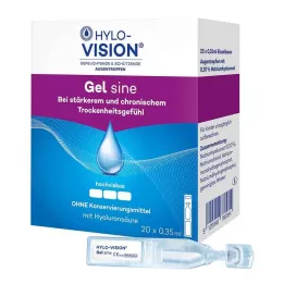 HYLO-VISION Pipete za enkratni odmerek Gel sine, 20X0,35 ml