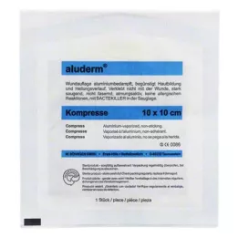 ALUDERM Kompresorji 10x10 cm, 1 kos