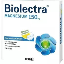 BIOLECTRA Magnezij 150 mg limonine šumeče tablete, 20 kosov
