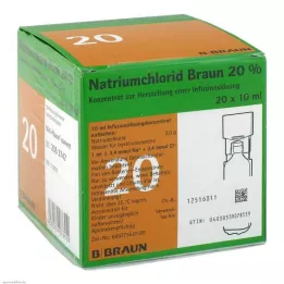NATRIUMCHLORID 20% MPC Elektrolitski koncentrat, 20X10 ml