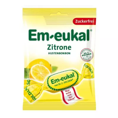 EM-EUKAL Limonini bonboni brez sladkorja, 75 g