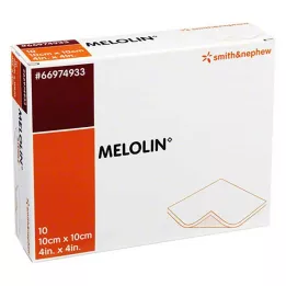 MELOLIN Obloge za rane 10x10 cm, sterilne, 10 kosov