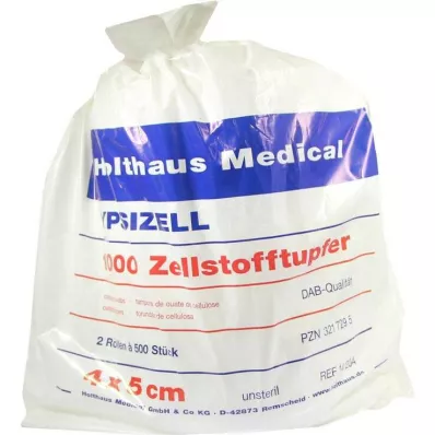 ZELLSTOFFTUPFER Ypsizell 4x5 cm, 1000 kosov ZELLSTOFFTUPFER Ypsizell 4x5 cm, 1000 kosov