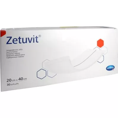 ZETUVIT Vpojne blazinice nesterilne 20x40 cm, 30 kosov