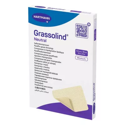GRASSOLIND Obkladki z mazilom 7,5x10 cm, sterilni, 10 kosov