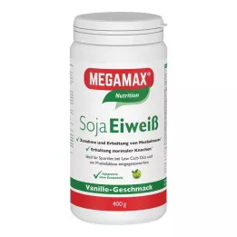MEGAMAX Sojine beljakovine vanilija v prahu, 400 g