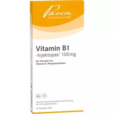 VITAMIN B1 INJEKTOPAS 100 mg raztopina za injiciranje, 10X2 ml