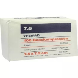 MULLKOMPRESSEN Ypsipad 7,5x7,5 cm nesterilni 8x, 100 kosov