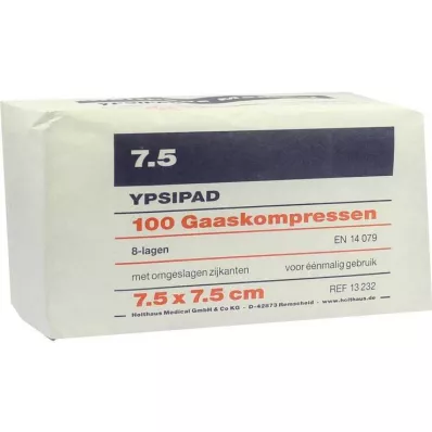 MULLKOMPRESSEN Ypsipad 7,5x7,5 cm nesterilni 8x, 100 kosov