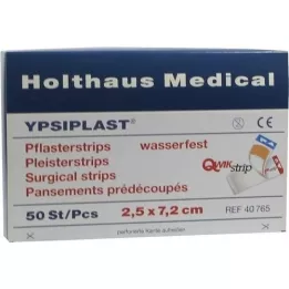 PFLASTERSTRIPS Ypsiplast vodoodporen 2,5x7,2 cm, 50 kosov