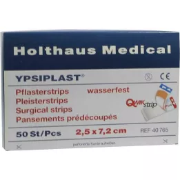 PFLASTERSTRIPS Ypsiplast vodoodporen 2,5x7,2 cm, 50 kosov