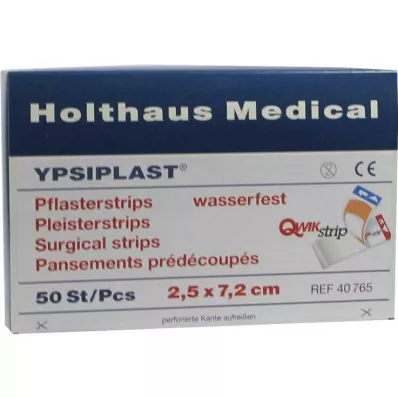 PFLASTERSTRIPS Ypsiplast vodoodporen 2,5x7,2 cm, 50 kosov