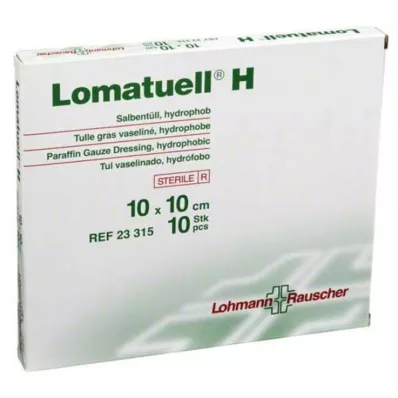 LOMATUELL H Mazilo tul 10x10 cm sterilno, 10 kosov