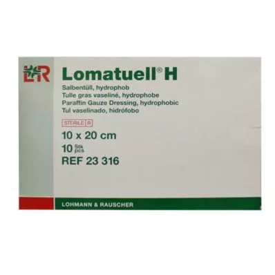LOMATUELL H Mazilo tul 10x20 cm sterilno, 10 kosov