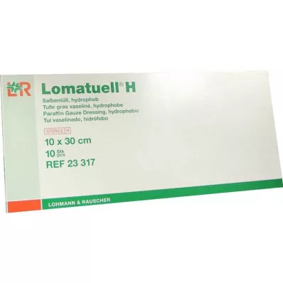 LOMATUELL H Mazilo tul 10x30 cm sterilno, 10 kosov