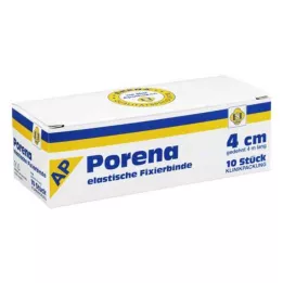 PORENA Elastični povoj iz gaze 4 cm bele barve, brez celofana, 10 kosov
