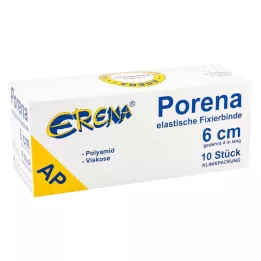 PORENA Elastični povoj iz gaze 6 cm bele barve, brez celofana, 10 kosov