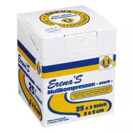 ERENA Kompres iz gaze 5x5 cm, sterilni, 8-kratni, 25X2 kosov