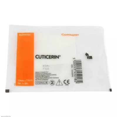 CUTICERIN 7,5x7,5 cm gaza s premazom, 1 kos