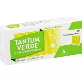 TANTUM VERDE 3 mg pastilke z okusom limone, 20 kosov