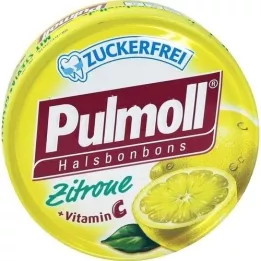 PULMOLL Limonine sladkarije brez sladkorja, 50 g