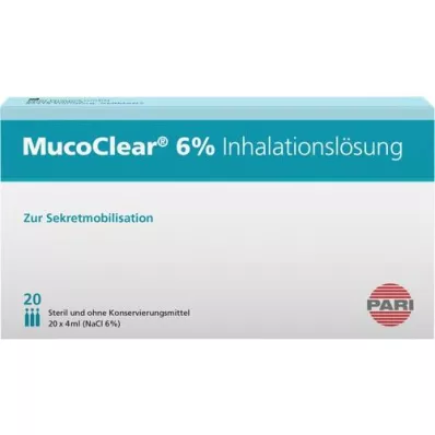 MUCOCLEAR 6 % raztopina NaCl za inhaliranje, 20X4 ml