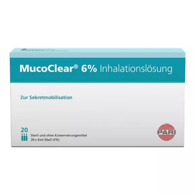 MUCOCLEAR 6 % raztopina NaCl za inhaliranje, 20X4 ml MUCOCLEAR 6 % raztopina NaCl za inhaliranje, 20X4 ml