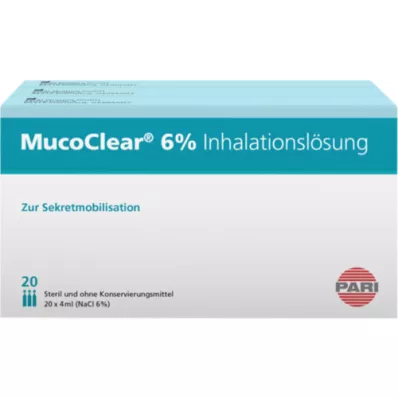 MUCOCLEAR 6-odstotna raztopina NaCl za inhaliranje, 60X4 ml