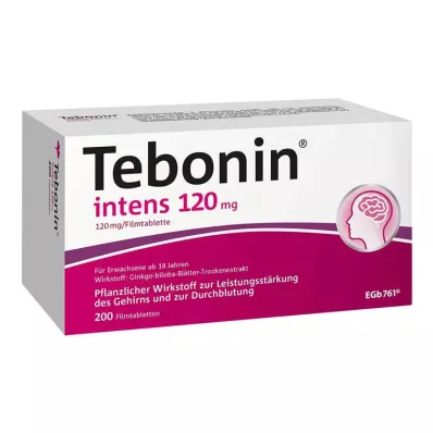 TEBONIN intenzivne 120 mg filmsko obložene tablete, 200 kosov TEBONIN intenzivne 120 mg filmsko obložene tablete, 200 kosov