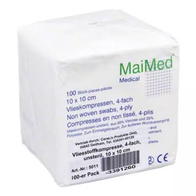 VLIESSTOFF-KOMPRESSEN nesterilni četverček 10x10 cm, 100 kosov VLIESSTOFF-KOMPRESSEN nesterilni četverček 10x10 cm, 100 kosov