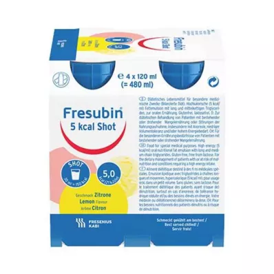 FRESUBIN 5 kcal SHOT Raztopina limone, 4X120 ml