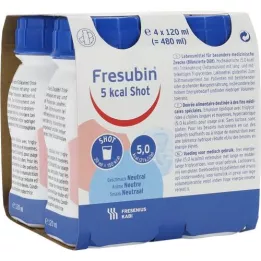 FRESUBIN 5 kcal SHOT Nevtralna raztopina, 4X120 ml