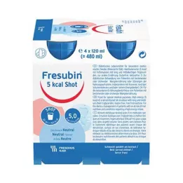 FRESUBIN 5 kcal SHOT Nevtralna raztopina, 4X120 ml