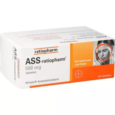 ASS-ratiopharm 500 mg tablete, 100 kosov