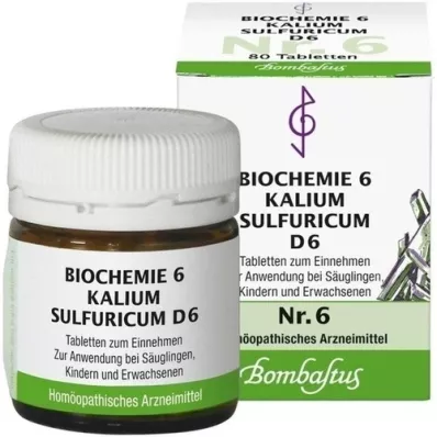 BIOCHEMIE 6 Potassium sulphuricum D 6 tablet, 80 kosov