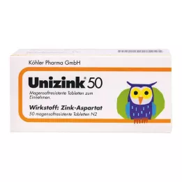 UNIZINK 50 enteričnih obloženih tablet, 50 kosov