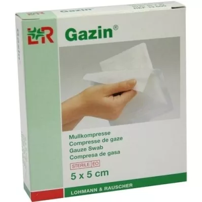 GAZIN Gaza 5x5 cm, sterilna, 8-kratna, 5X2 kosov