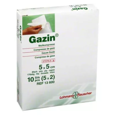 GAZIN Gaza 5x5 cm, sterilna, 8-kratna, 5X2 kosov