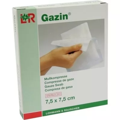 GAZIN Komp. gaza 7,5x7,5 cm, sterilna, 8-kratna, 5X2 kosov