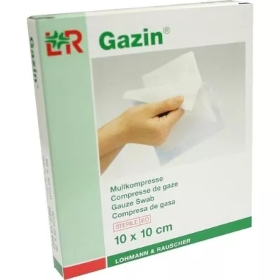 GAZIN Gaza 10x10 cm, sterilna, 8-kratna, 5X2 kosov