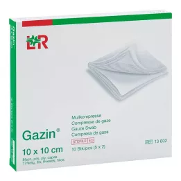 GAZIN Gaza 10x10 cm, sterilna, 8-kratna, 5X2 kosov