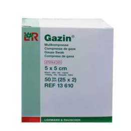 GAZIN Gaza 5x5 cm, sterilna, 8-kratna, 25X2 kosov