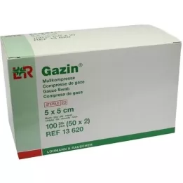 GAZIN Gaza 5x5 cm, sterilna, 8-kratna, 50X2 kosov