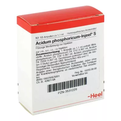 ACIDUM PHOSPHORICUM INJEEL S Ampule, 10 kosov