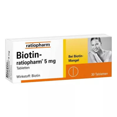 BIOTIN-RATIOPHARM 5 mg tablete, 30 kosov