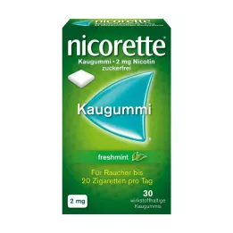 NICORETTE Žvečilni gumi 2 mg sveže mete, 30 kosov