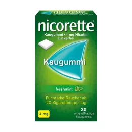 NICORETTE 4 mg žvečilni gumi s svežo meto, 30 kosov