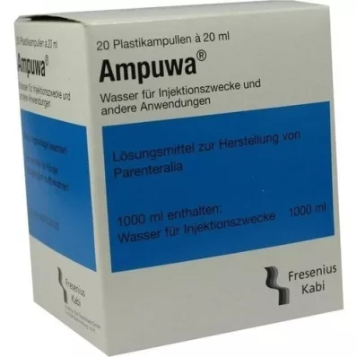 AMPUWA Plastične ampule za injiciranje/infuzijo, 20X20 ml